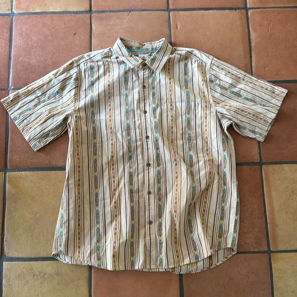 XL Territory Ahead Cathedral Rock Jacquard Stripe Shirt Large New Mojave Cotton